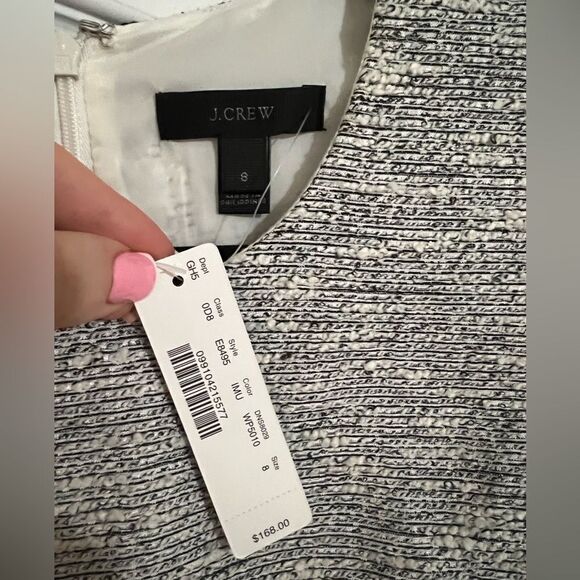 NWT JCREW Cap Sleeve Tweed Dress 8 - Picture 6 of 13